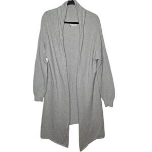Free People Beach Hailee Convertible Cardigan Waffle Knit Long Gray Large Duster